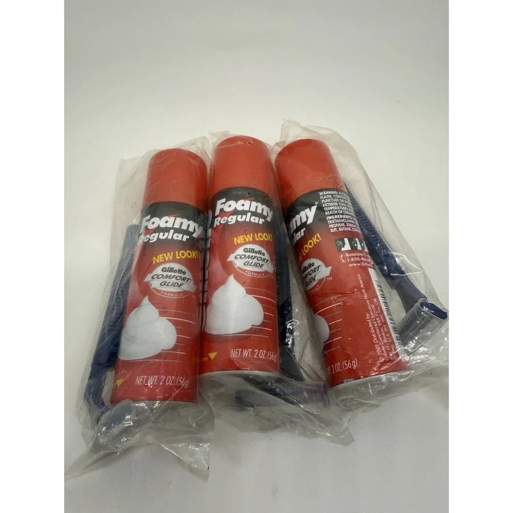Gillette For Men Razor And Shave Foam 2oz, Perfect Set For Traveling, AIRBNB New